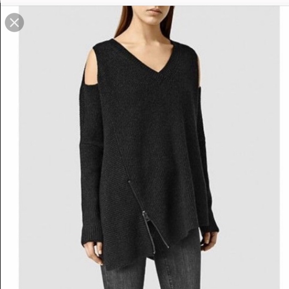 All Saints knit open shoulder sweater